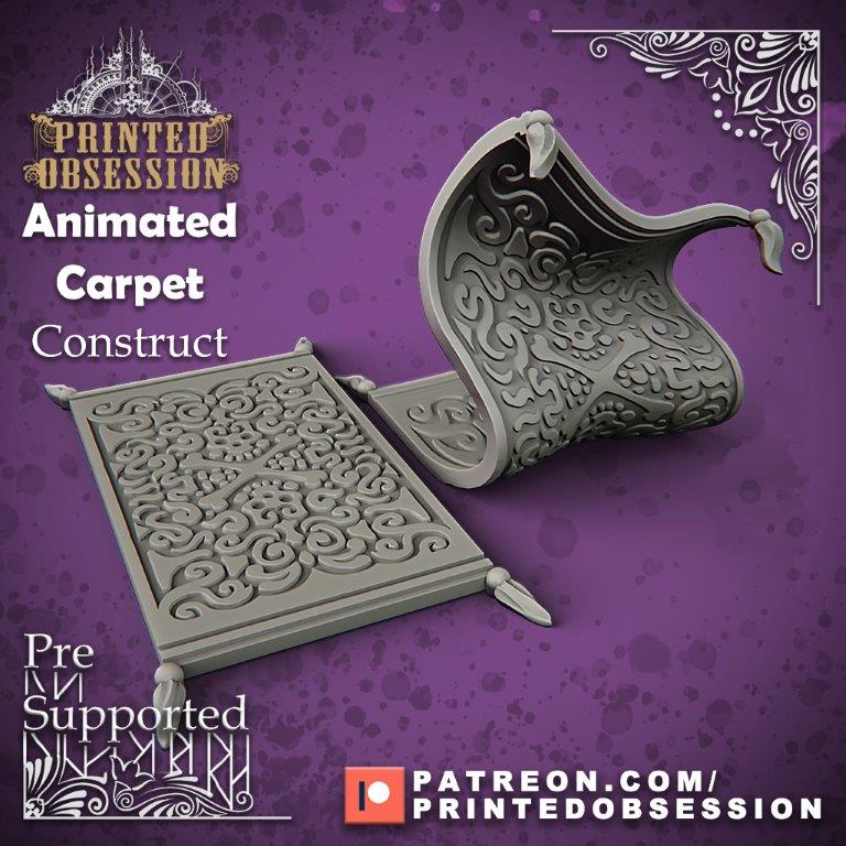 magic carpet animated carper construct unpainted resin unpainted resin 3D Printed Miniature