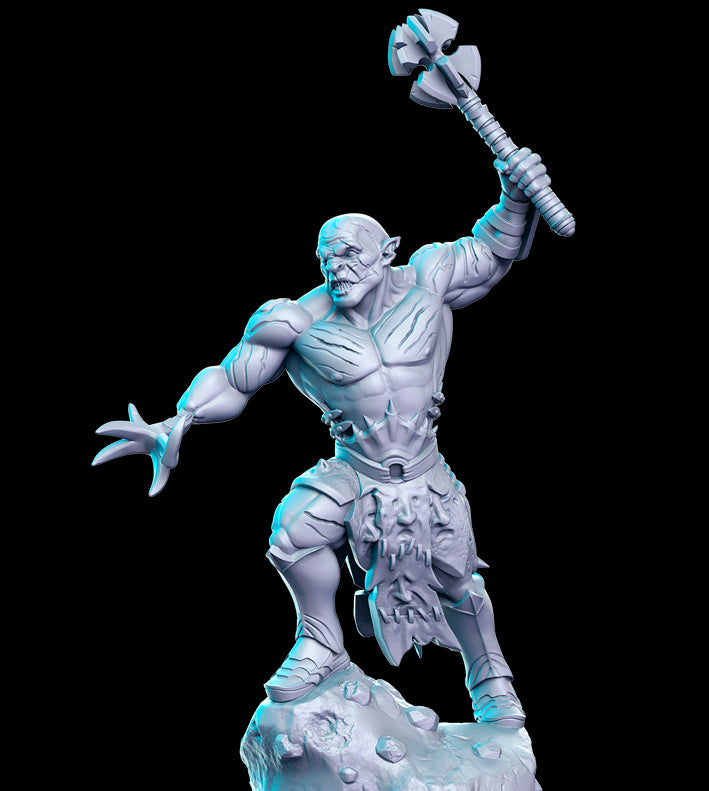 Ork male chief  unpainted resin unpainted resin 3D Printed Miniature