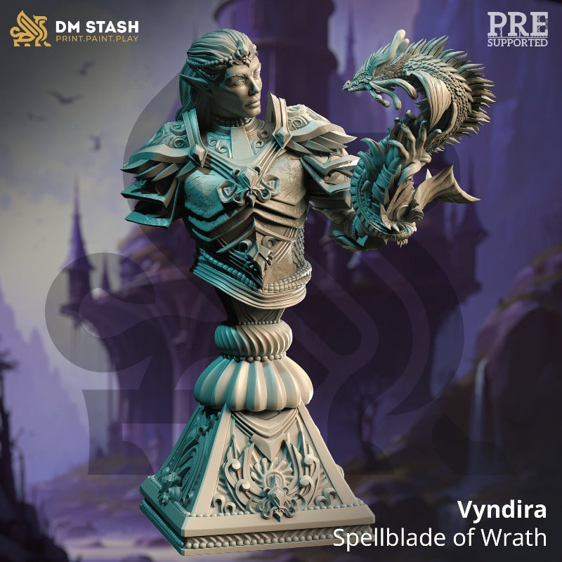 miniature Vyndira - Spellblade of Wrath sculpted by DM Stash