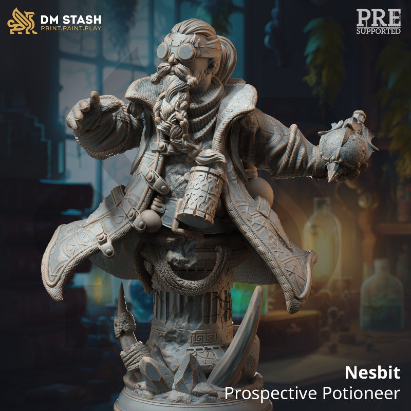miniature Nesbit - Prospective Potioneer Bust sculpted by DM Stash