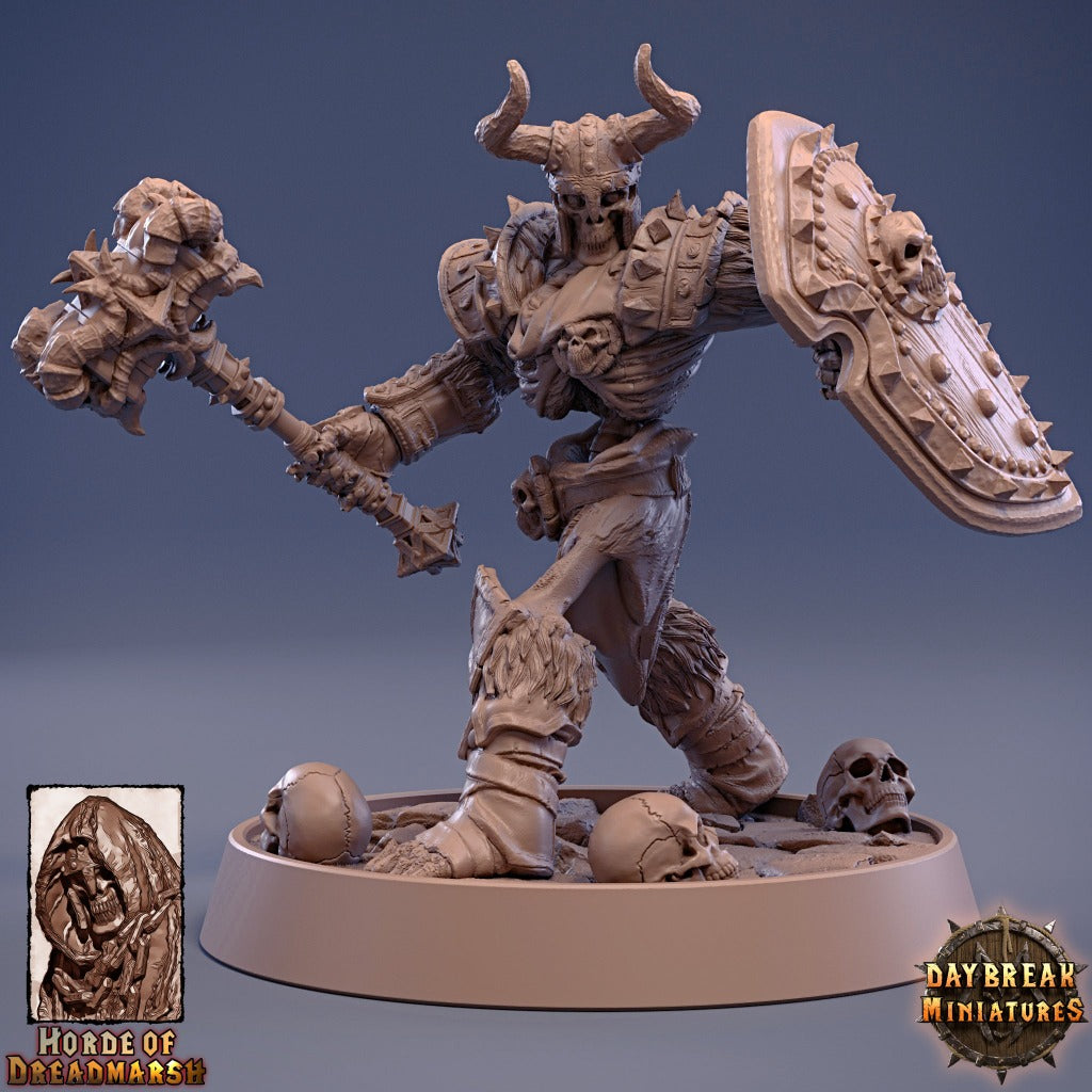 Skeletal Warhammer shield wielding tomb guard