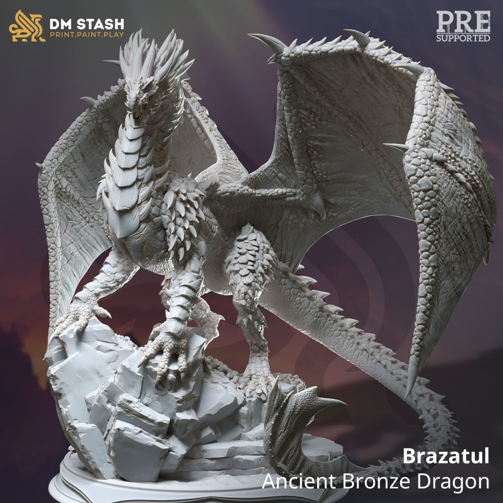 miniature Brazatul - Ancient bronze dragon sculpted by DM Stash