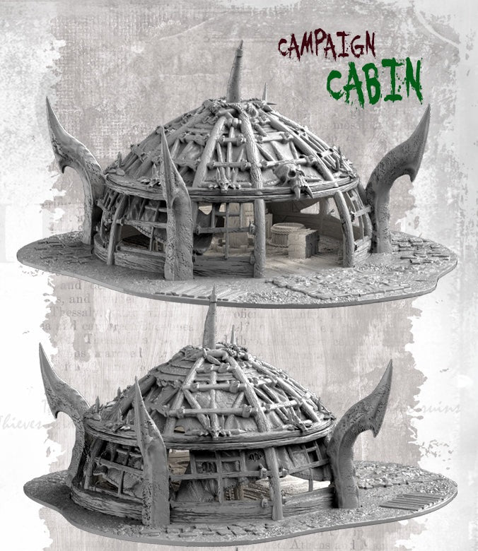 miniature Orc Cabin sculpted by Nocturna
