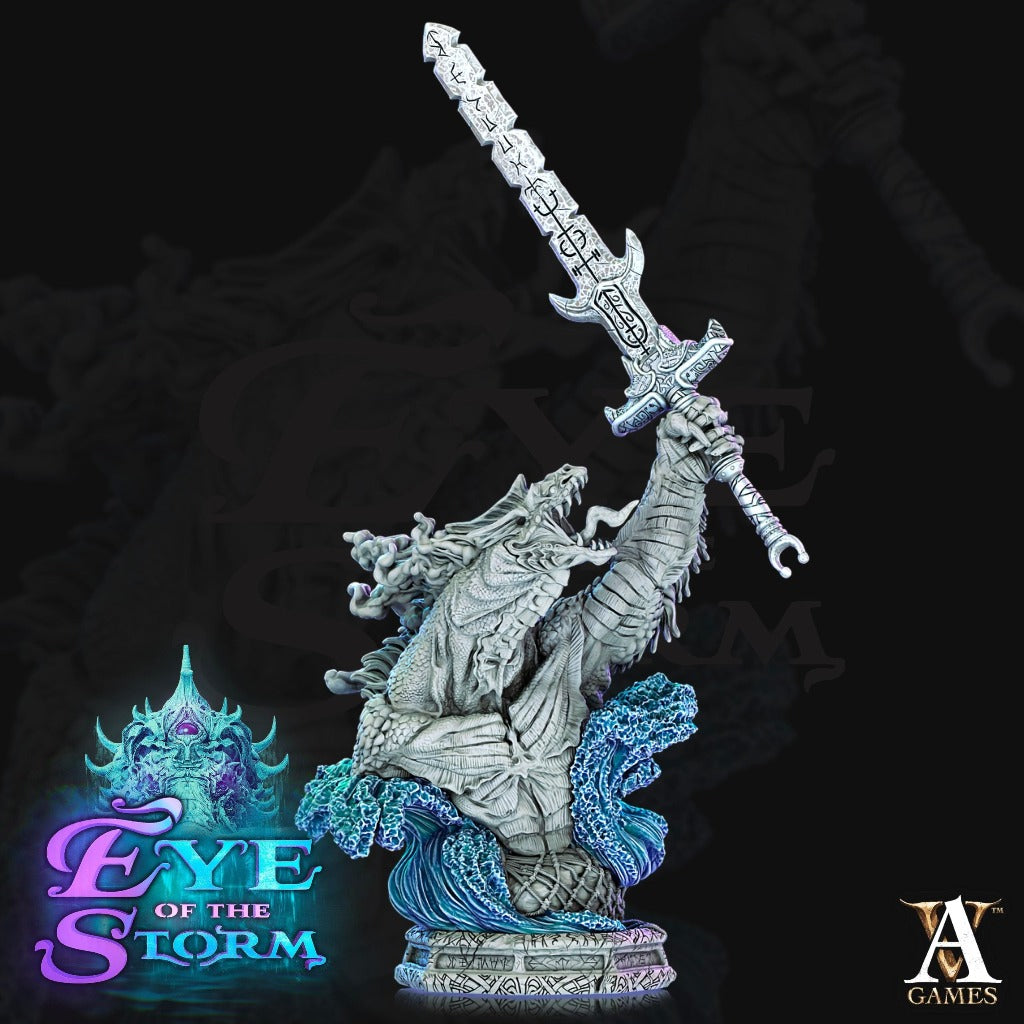 Storm Troll bust unpainted miniature sculpted by Archvillain Games