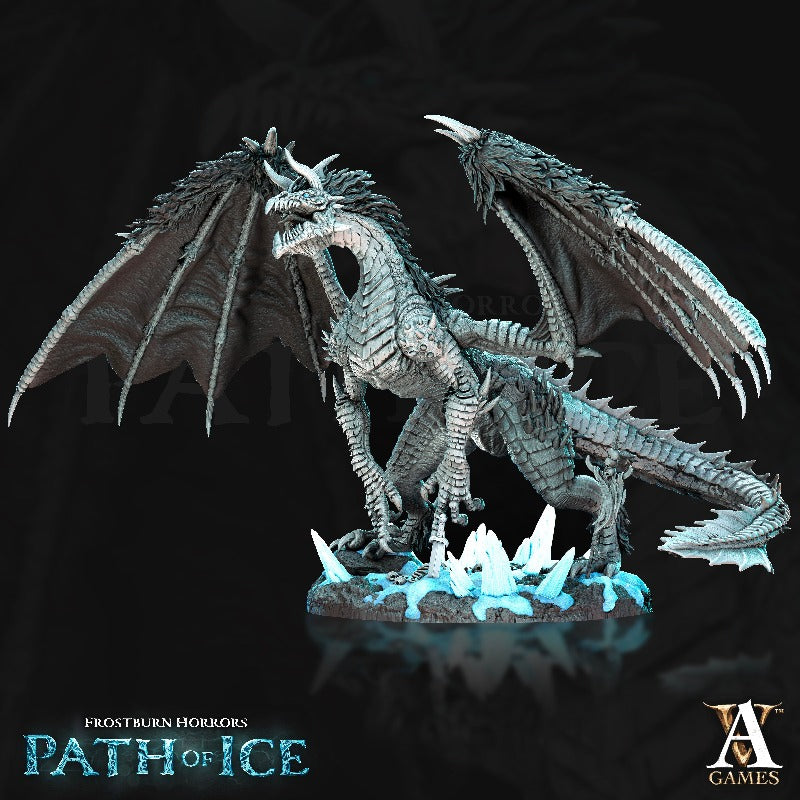 miniature Valkoinen - Blizzard dragon sculpted by Archvillain Games