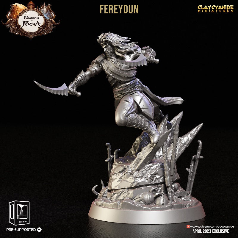 miniature Fereydun sculpted by Clay Cyanide