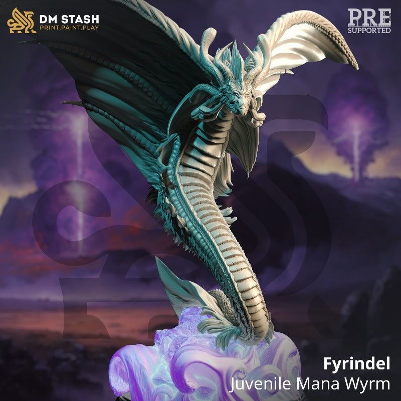 miniature Fyrindel - Mana Wyrm sculpted by DM Stash