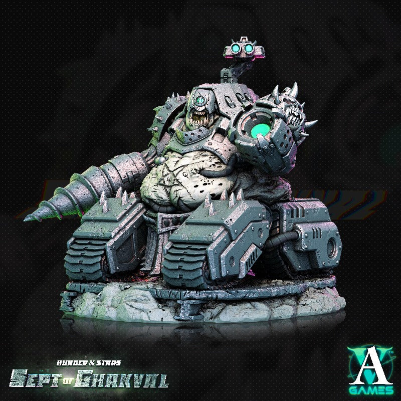 miniature Ghakval Artillery pose 1 sculpted by Archvillain Games