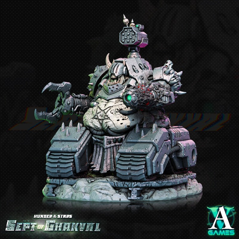 miniature Ghakval Artillery pose 2 sculpted by Archvillain Games