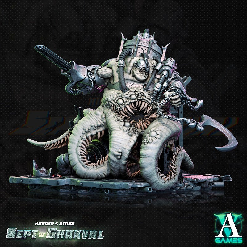 miniature Ghakval Evermaws pose 1 sculpted by Archvillain Games