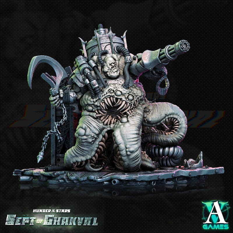 miniature Ghakval Evermaws pose 2 sculpted by Archvillain Games