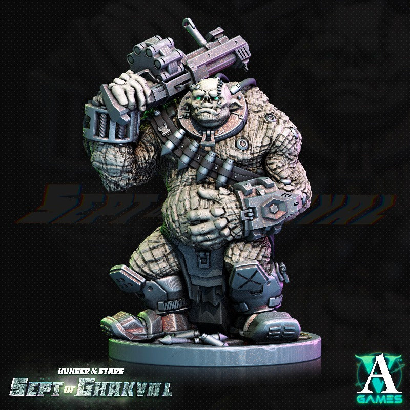 miniature Ghakval Ghu Grunts pose 2 sculpted by Archvillain Games