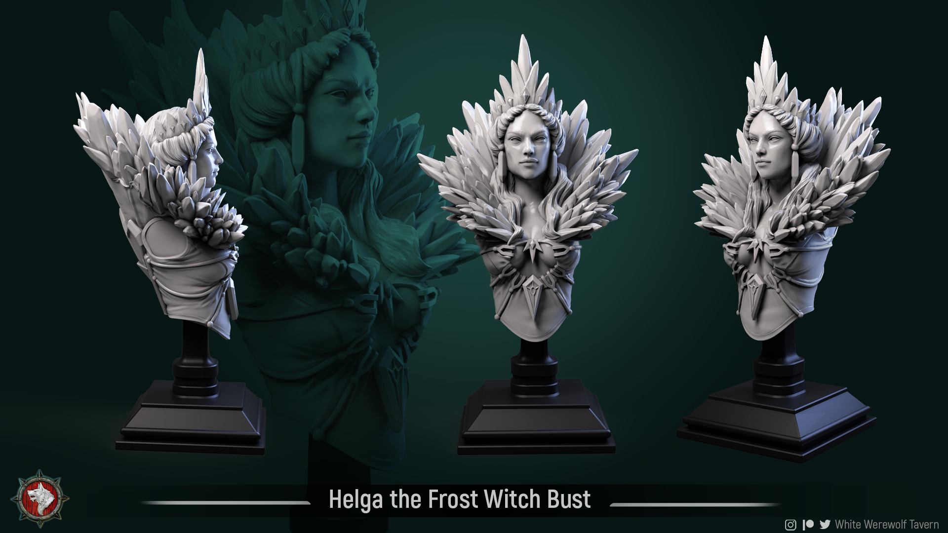 Helga the Frost Witch Bust