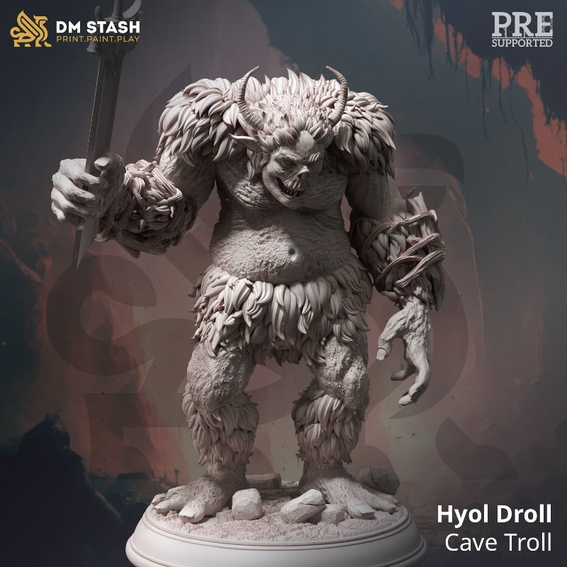 miniature Hyol Droll - Cave Troll sculpted by DM Stash