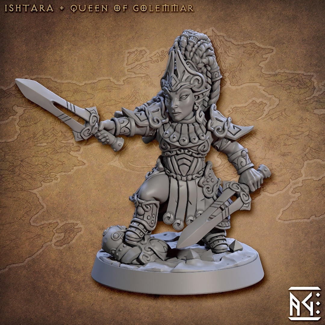 miniature Ishtara - Gnome Queen of Golemmar sculpted by Artisan Guild