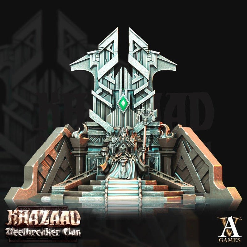 miniature King Thrag Steelhammer : Throne Version by Archvillain Games