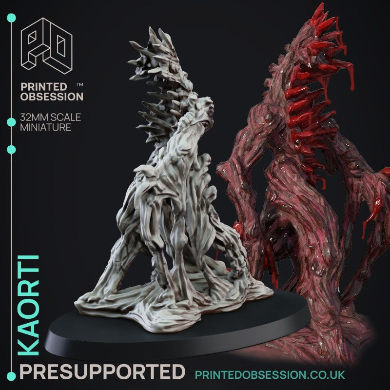 Unpainted Resin 3D Printed Miniature Kaorti Designed by Printed Obsession