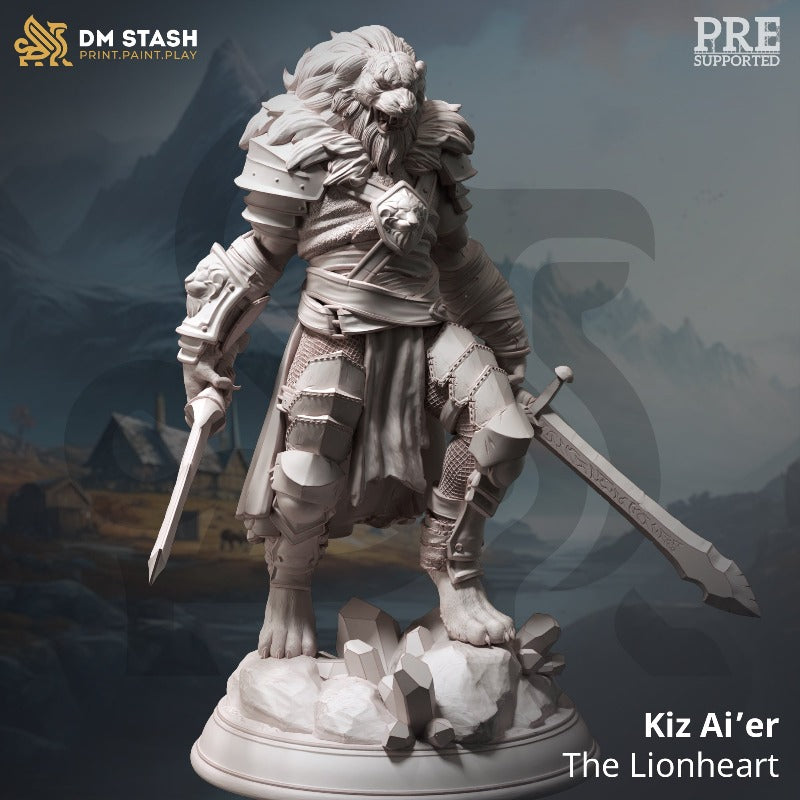 miniature Kiz Ai'er - The Lionheart sculpted by DM Stash