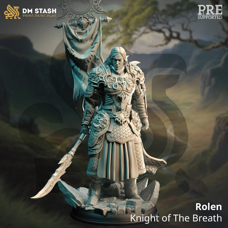 miniature Rolen - Knight of the Breath sculpted by DM Stash