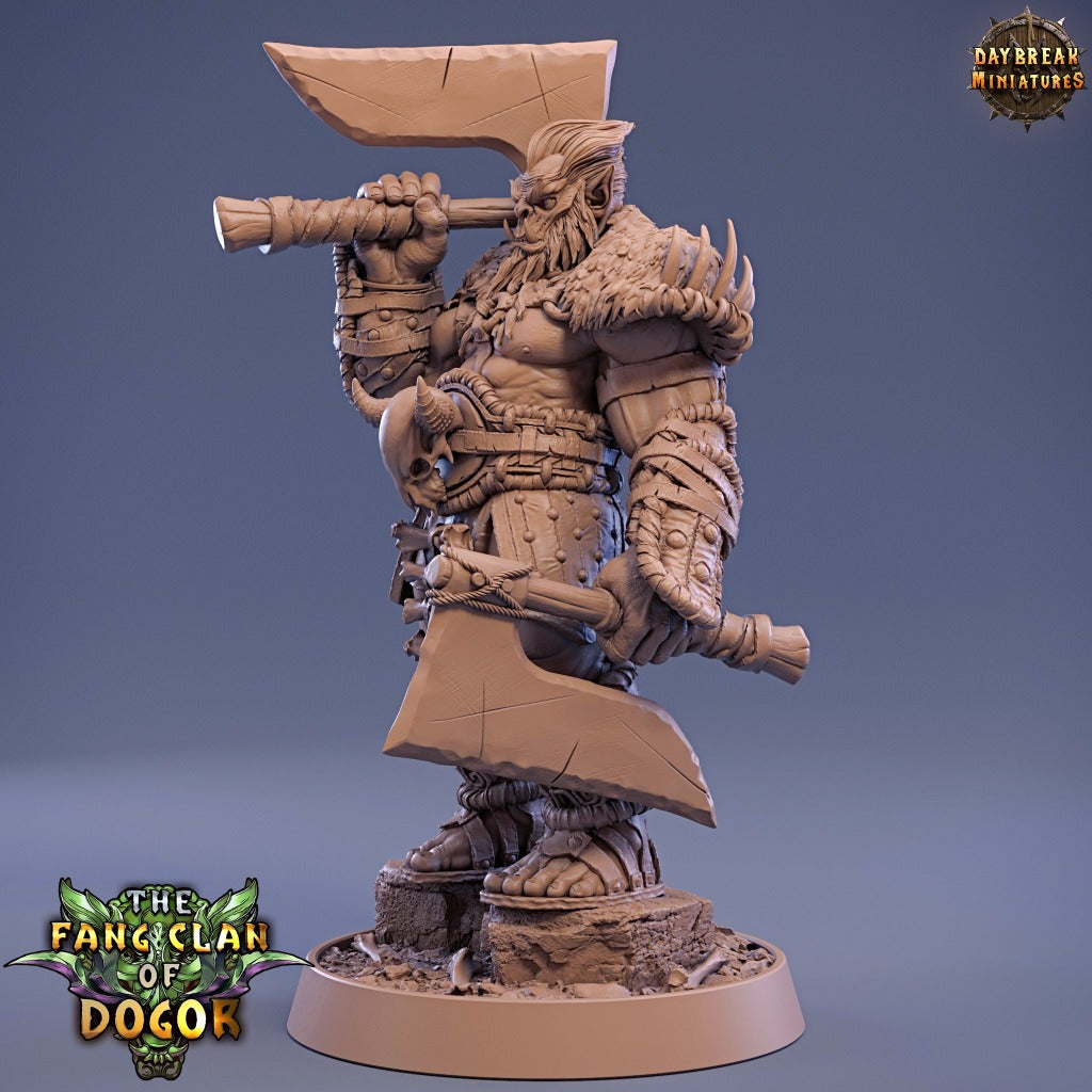 miniature Kuu'ndran Bluntcleaver sculpted by Daybreak miniatures