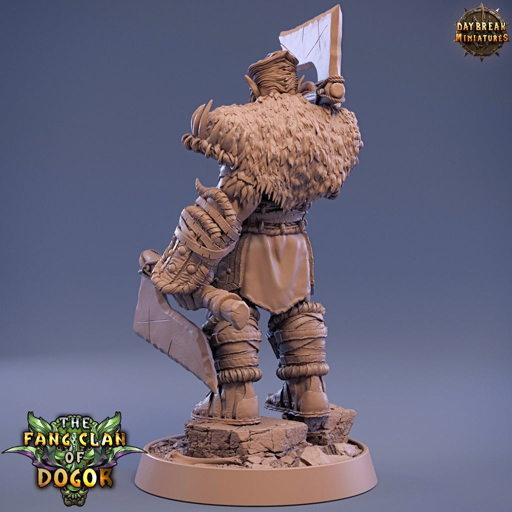 miniature Kuu'ndran Bluntcleaver sculpted by Daybreak miniatures