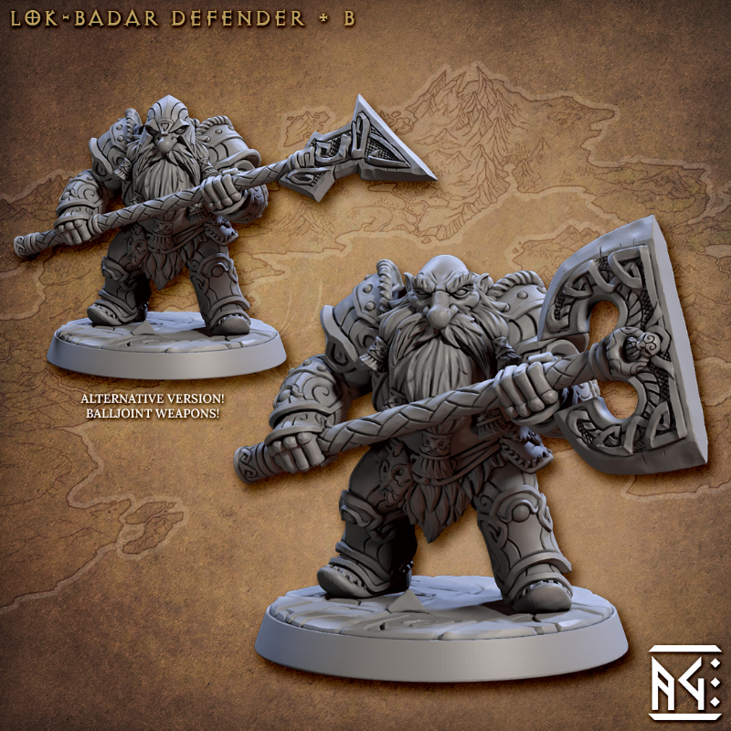 miniature Lok-Badar Defender sculpted by Artisan Guild