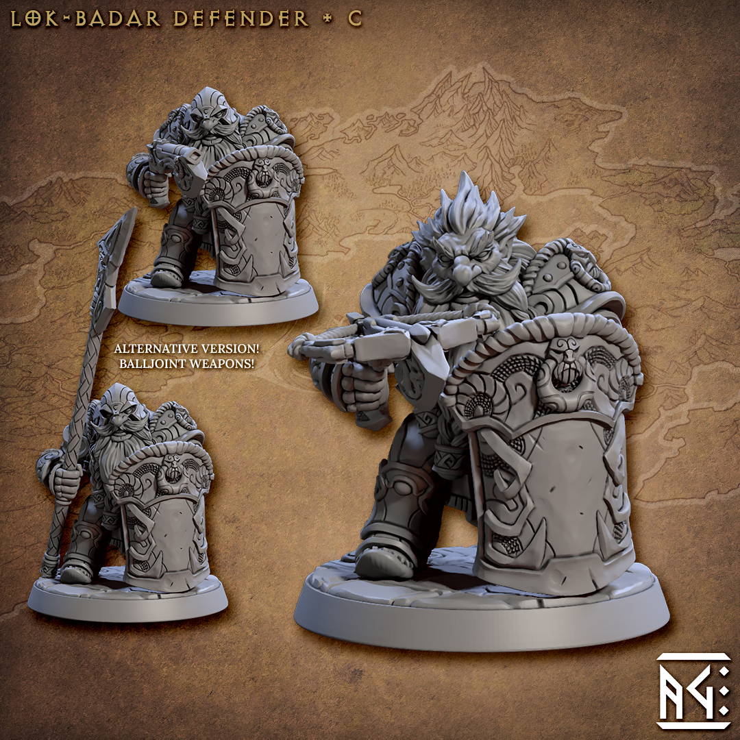 miniature Lok-Badar Defender sculpted by Artisan Guild