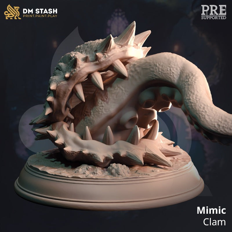 miniature Shelldon - Mimic Clam (mimic form) sculpted by DM Stash