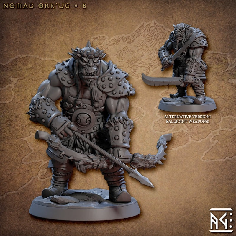 miniature Nomad Orr’ugs Pose 2 sculpted by Archvillain Games
