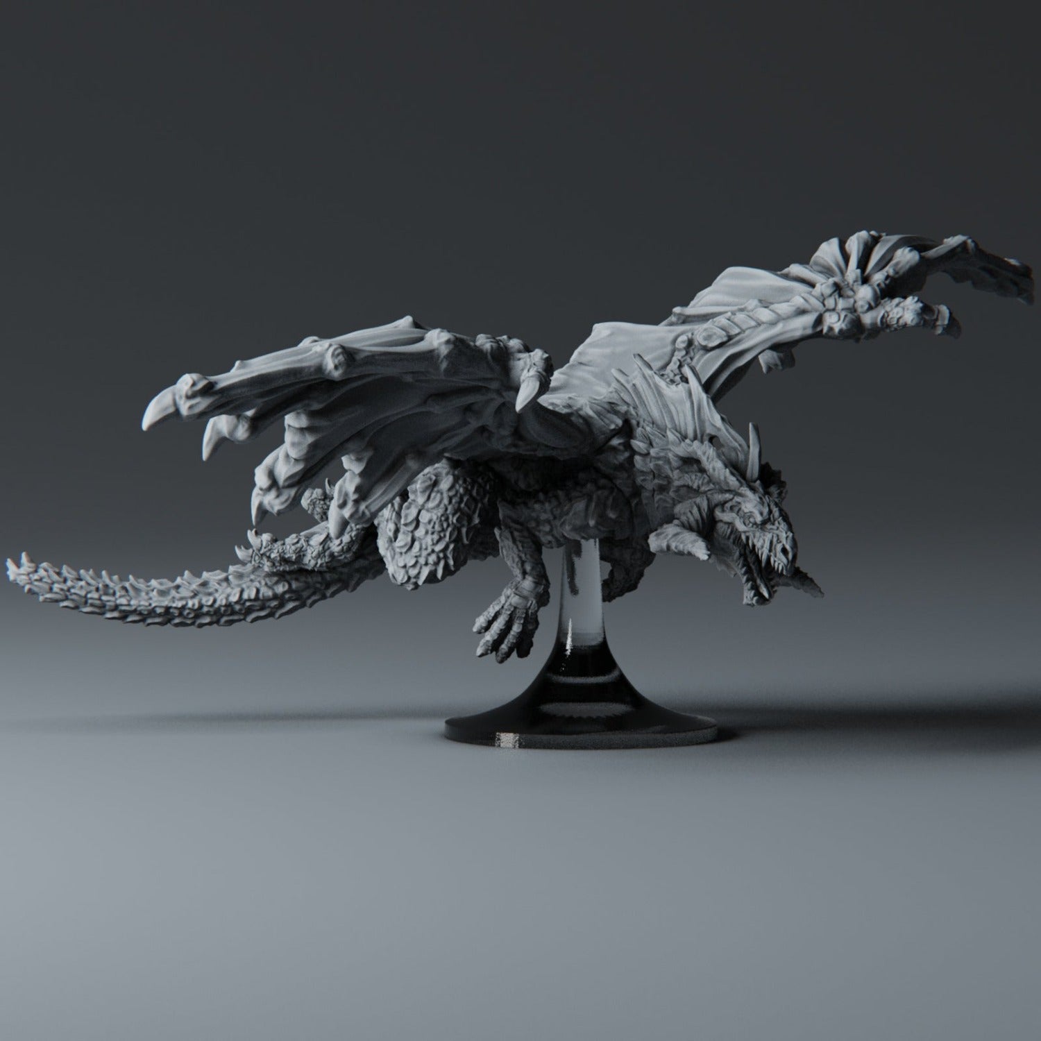 Dragon flying  unpainted resin unpainted resin 3D Printed Miniature