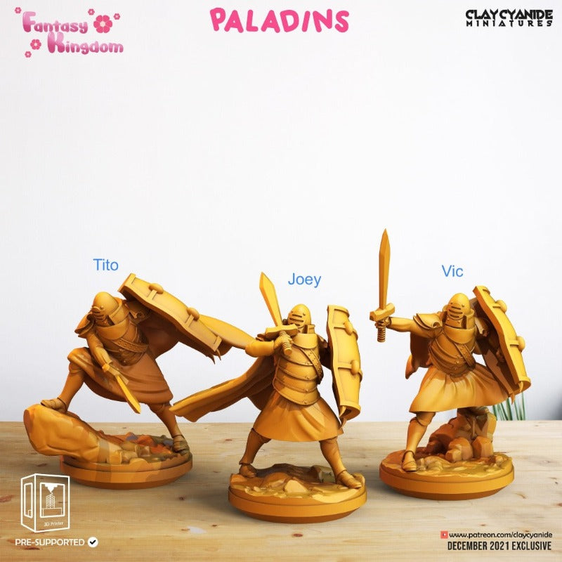 miniature Paladins by Clay Cyanide
