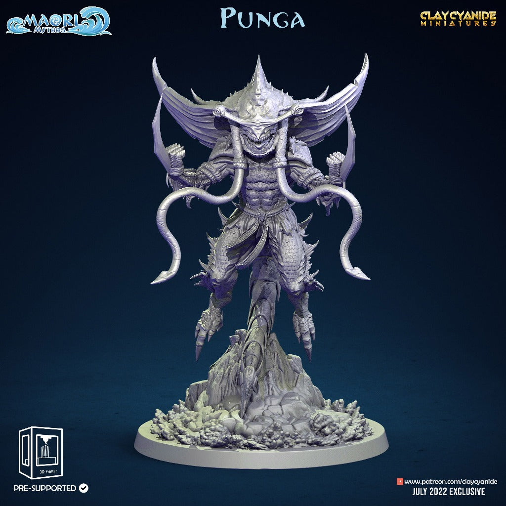 Unpainted resin 3d printed miniature Punga