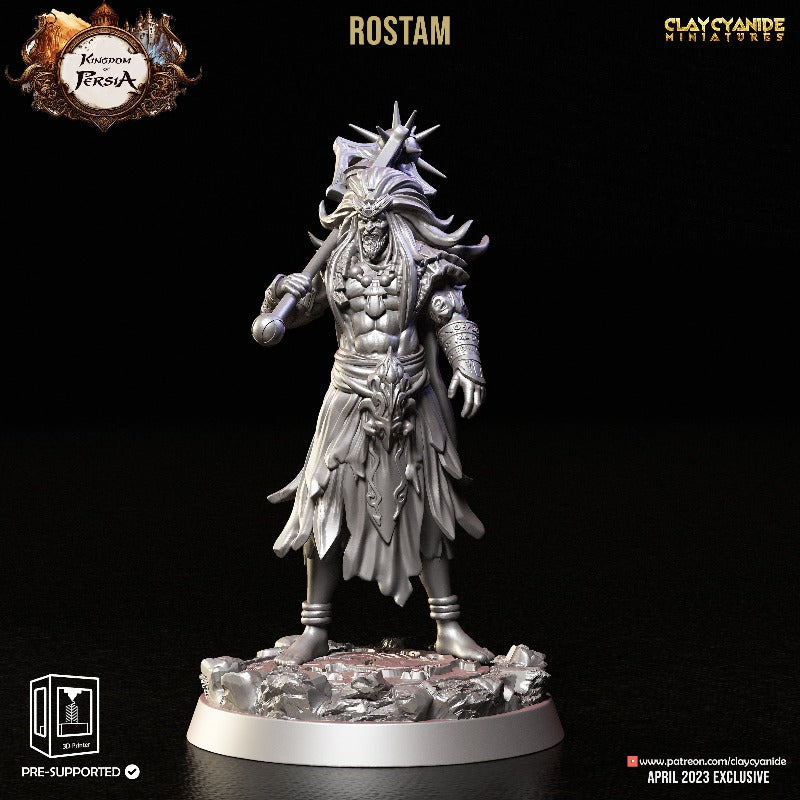 miniature Rostam sculpted by Clay Cyanide