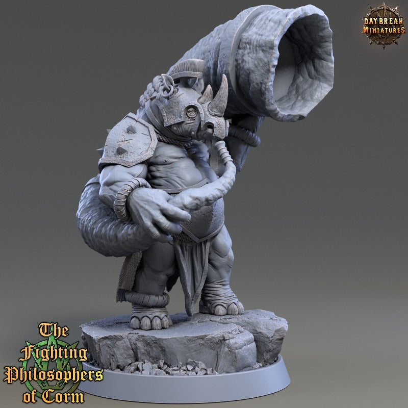 Rhino folk Siro Hornblower sculpted by Daybreak miniatures