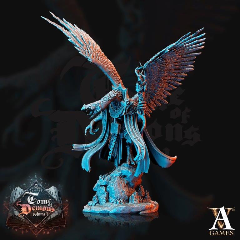 infernal fiendies demonic winged demon monster unpainted resin unpainted resin 3D Printed Miniature