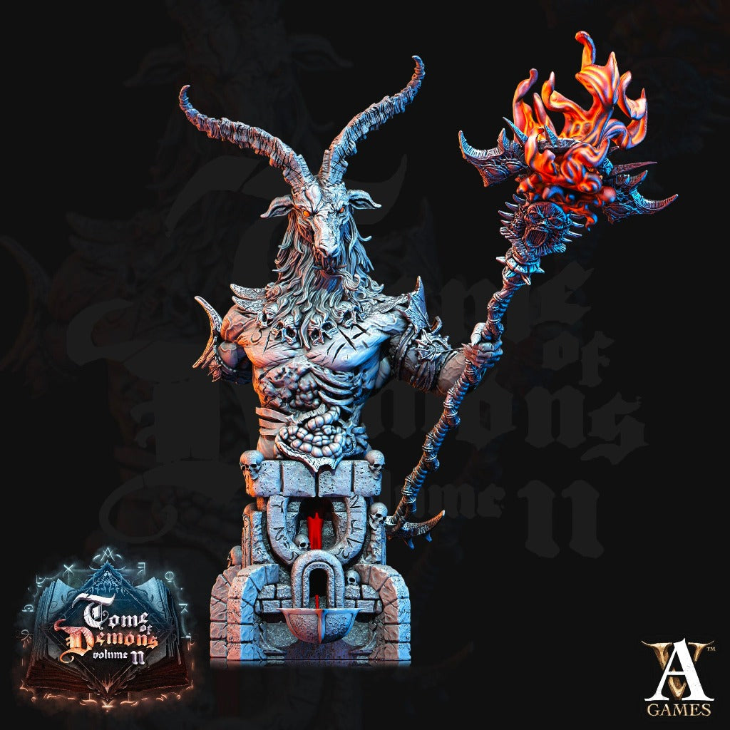 infernal demon fiendish devil bust Unpainted Resin 3D Printed Miniature