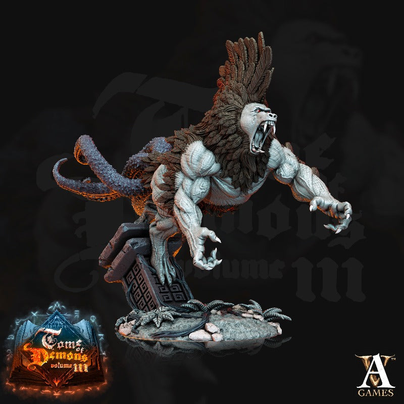 miniature Teraton Shumba pose 2 sculpted by Archvillain Games