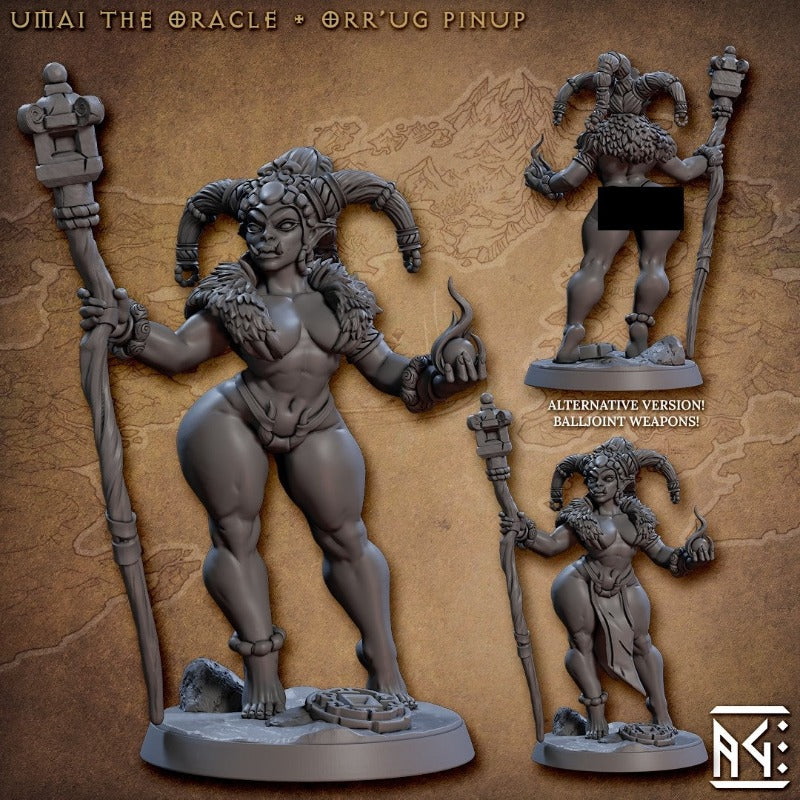miniature Umai the Oracle sculpted by Archvillain Games