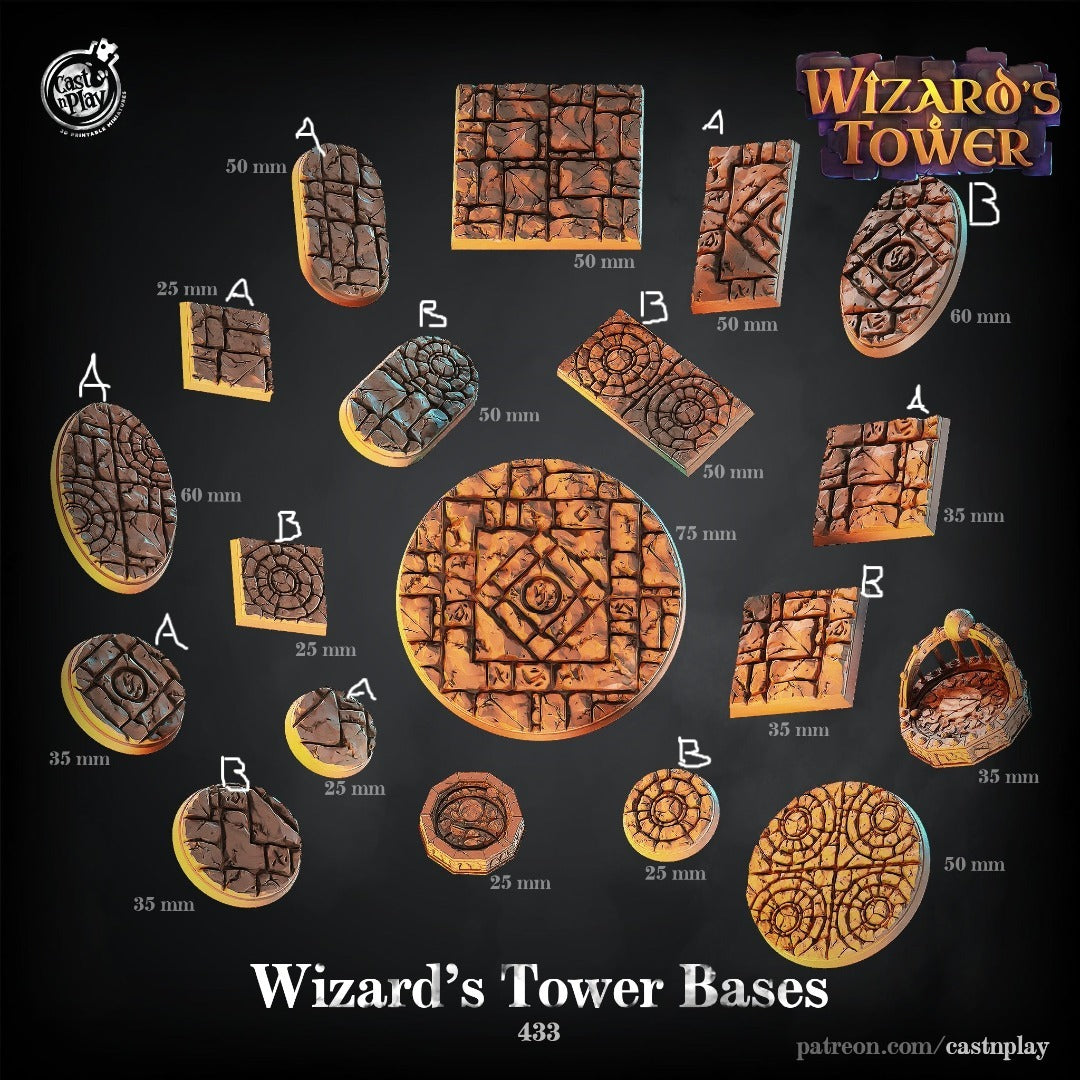 Wizard tower ornate pavement base