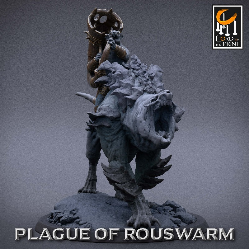 Miniature Rat Rider Walking Barbarian by Lord of the Print