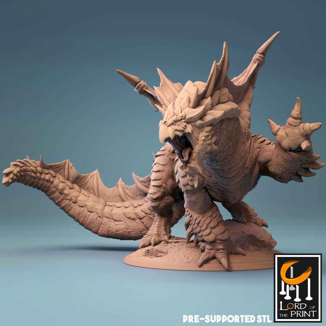 Adult dragon Unpainted Resin 3D Printed Miniature