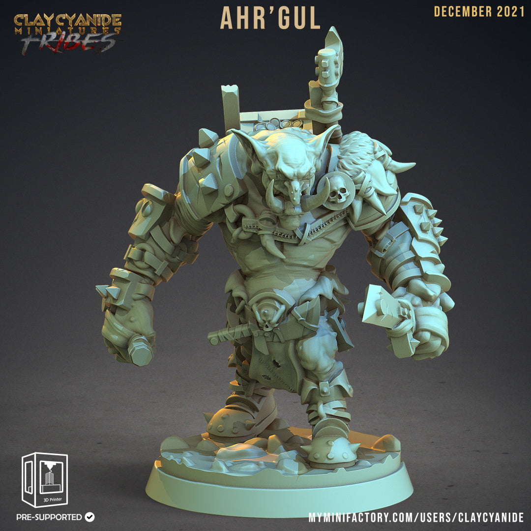 Troll fighter barbarian Unpainted Resin 3D Printed Miniature