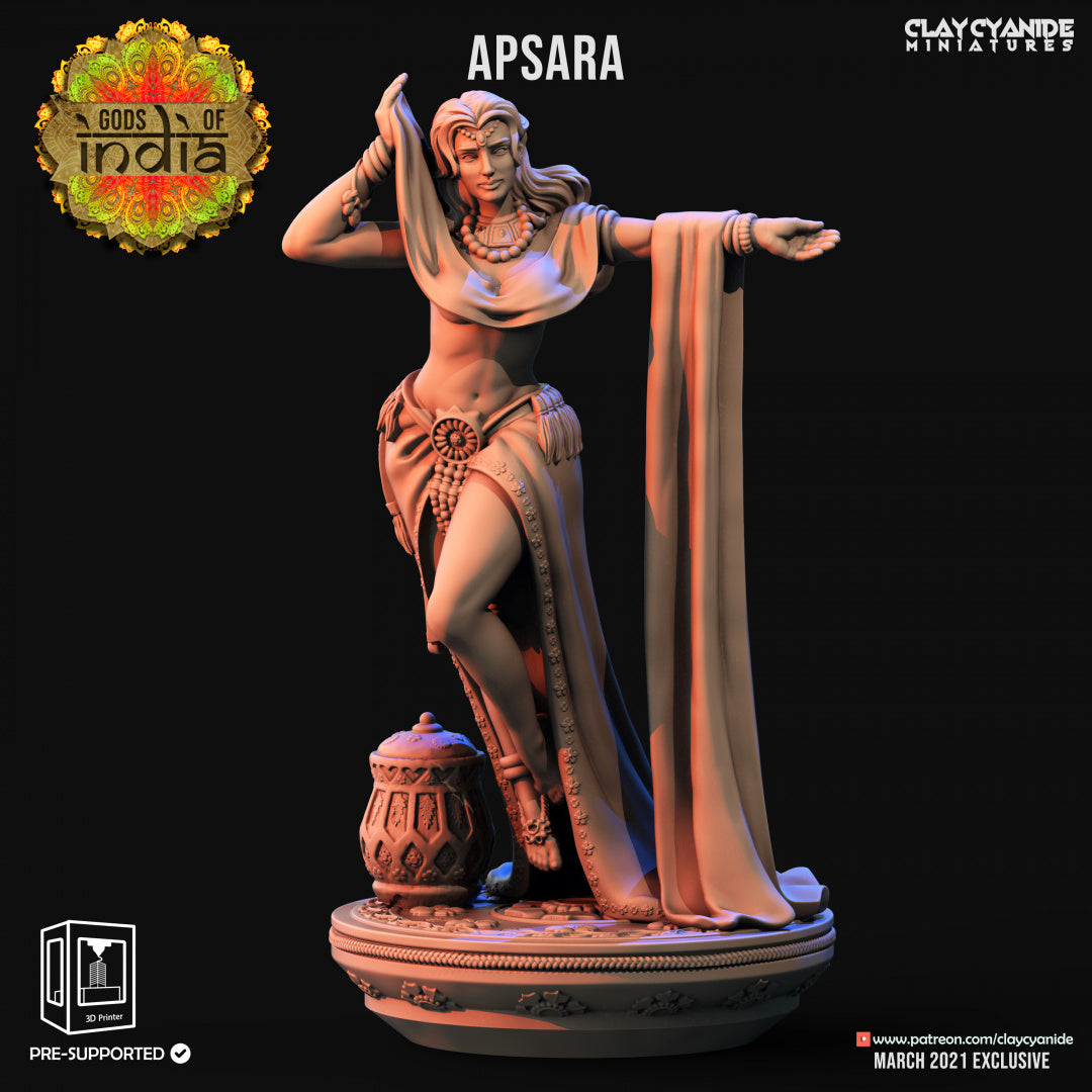 female spirit of the clouds Apsara unpainted resin unpainted resin 3D Printed Miniature