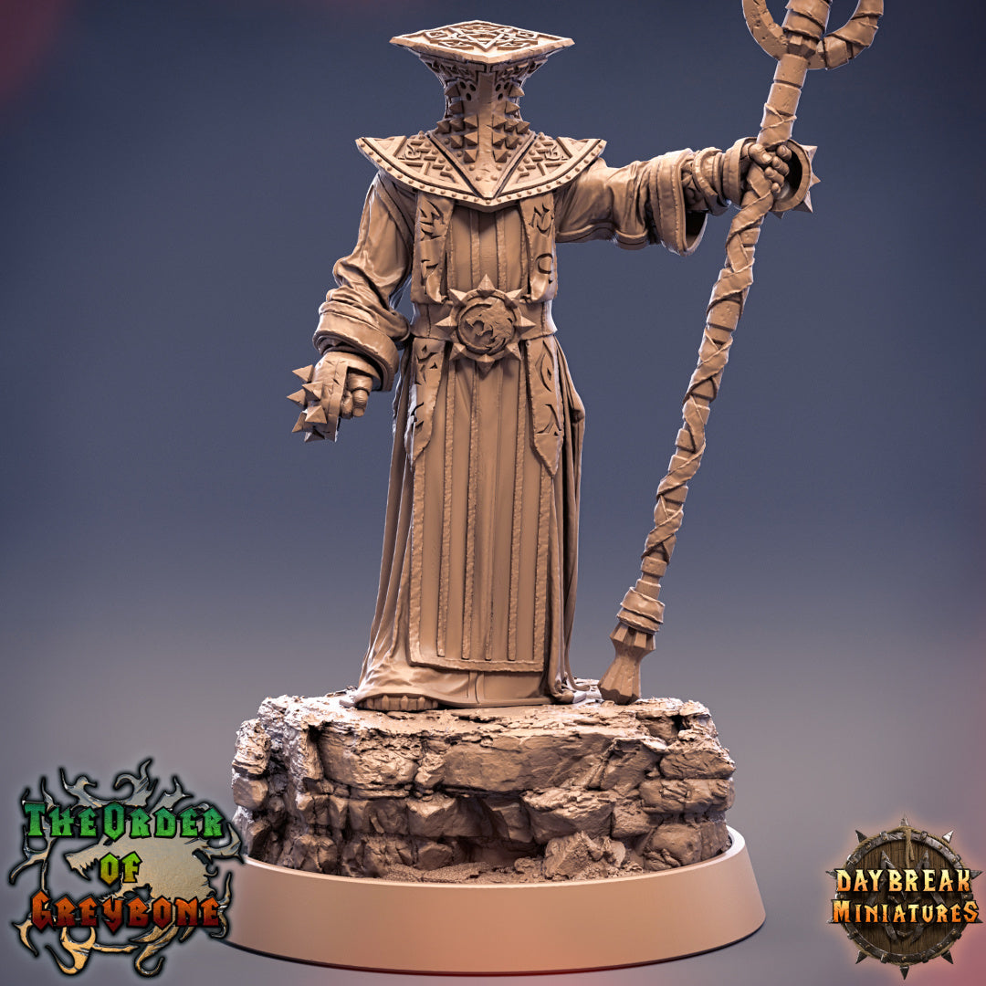Masked Mage caster  unpainted resin unpainted resin 3D Printed Miniature
