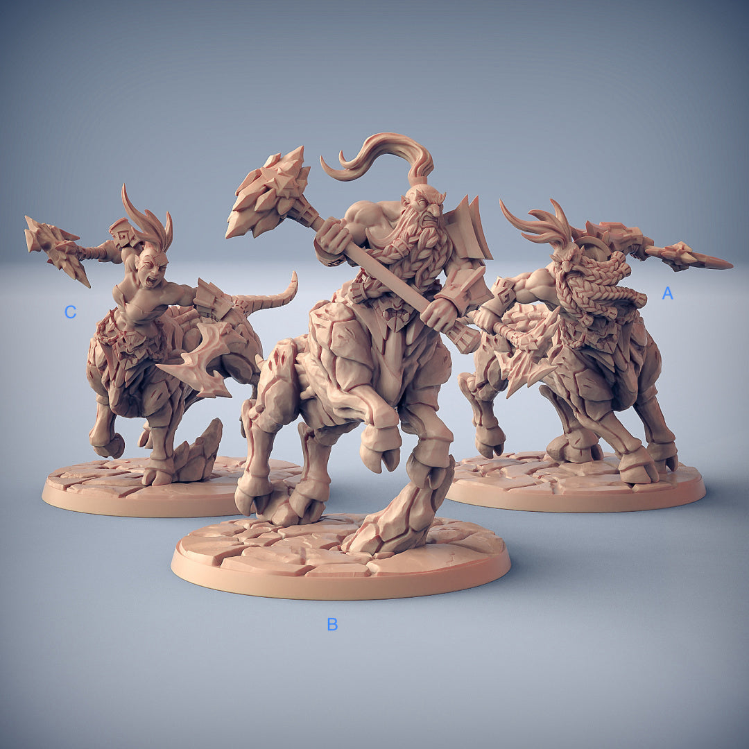 dwarven centaur barbarians unpainted resin unpainted resin 3D Printed Miniature
