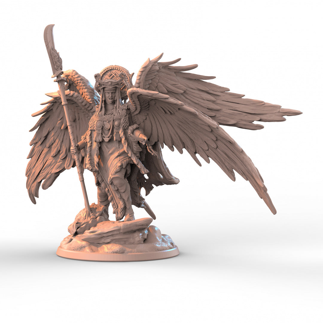Mayan celestial warrior Unpainted Resin 3D Printed Miniature
